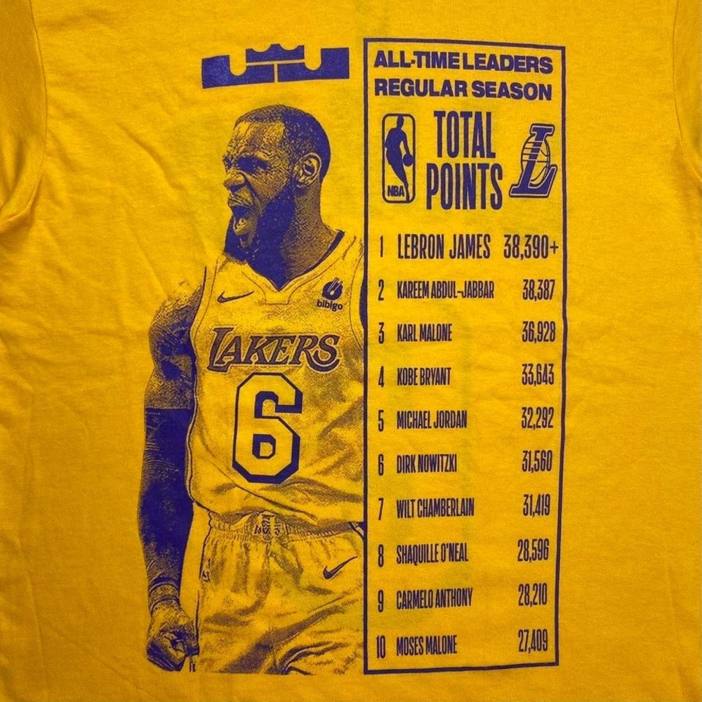 LA Lakers x LeBron‎ James shirt - All time scoring leader